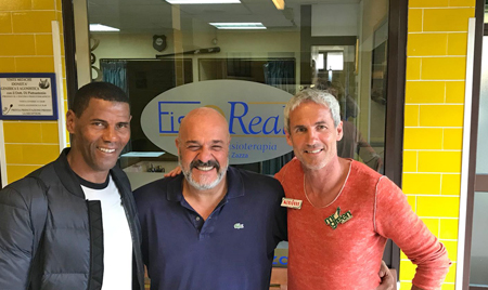 Il Dott. Zazza con il campione del mondo Aldair e Konsel